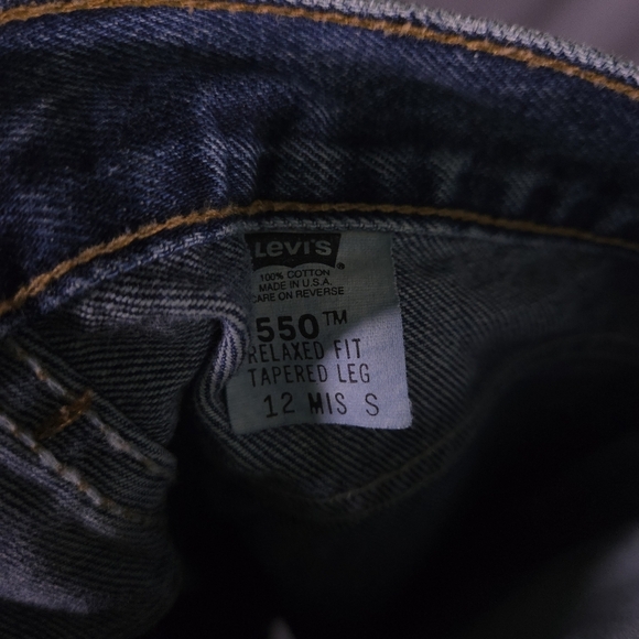Levi's 550 Relaxed Fit Tapered Leg Mom Jeans‎ Size 12 Misses Vtg 90s Made in USA - Picture 6 of 10